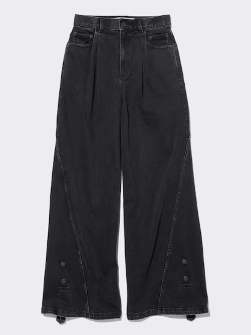 GU ROKH Wide-Leg Black Women’s Jeans Size M